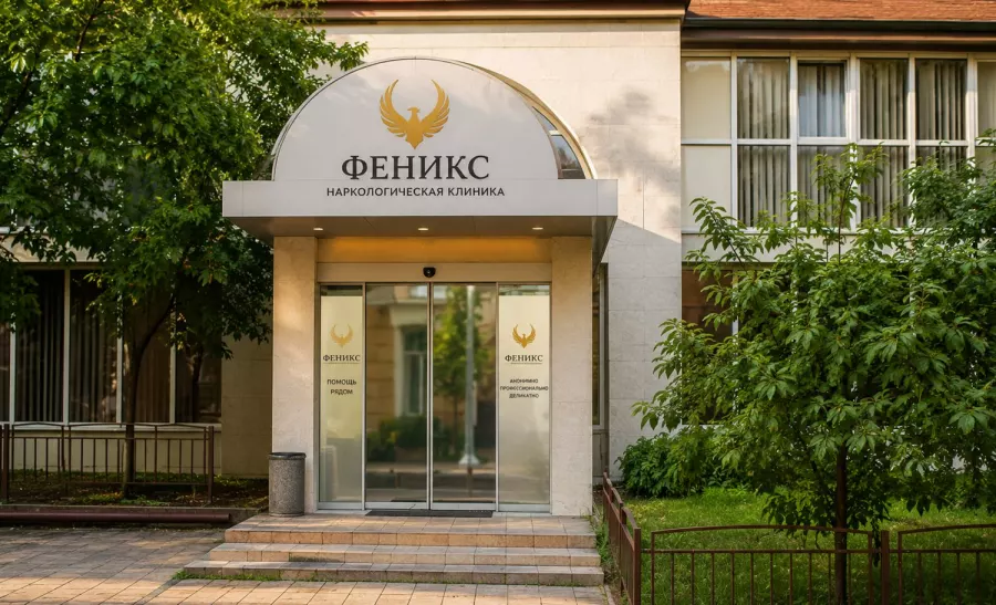 Вход в наркологическую клинику «Феникс» в Ливнах